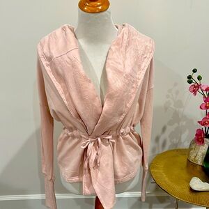 Young Fabulous and Broke Draped Collar Hoodie XS pink